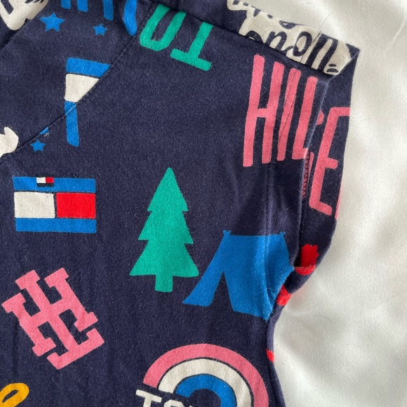 Tommy Hilfiger Toddler Dress / Long Top Size 3 – Navy Logo Print - Picture 3 of 5